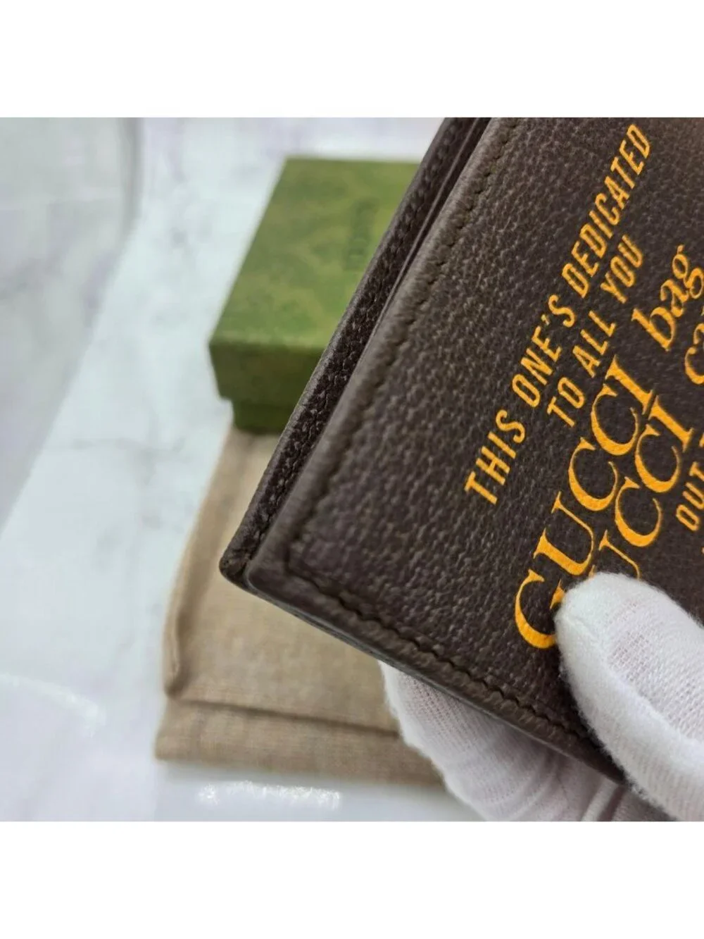 Gucci Bifold Wallet Anniversary Brown